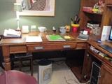 L shaped executive desk with file cabinets, and much more