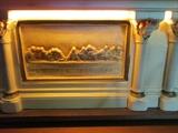 Antique Noma Glolite Last Supper Lighted Temple Altar Chalkware Structure 18 lights