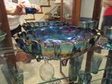 Carnival glass bowl