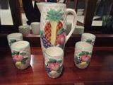 Fruit pitcher and cups