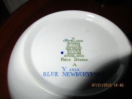 Copeland Spode England Fine Stone Blue Newburyport
