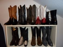 Western/cowboy boots size 10.  Professionally conditioned and polished.