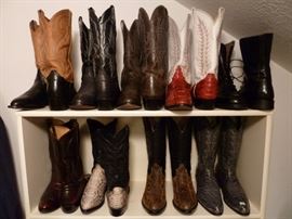 Cowboy boots size 10.  Professionally conditioned and polished.