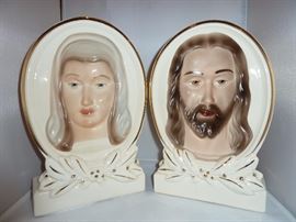 Jesus and Mother Mary reverse 3d ceramic display