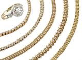 Diamonds & More Diamonds: 50) A 3.5 Ct Solitaire Ring; 3) A 17 Ctw Riviere Diamond Necklace; Many sumptuous gold & diamond Tennis Bracelets