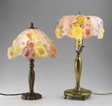 PAIRPOINT PUFFY LAMPS: 21) Pairpoint Lamp C3064, 14”h; 22) Pairpoint Lamp 3047 1.2, 17”h.