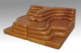 72-73) Two Pairs UBALD KLUG Terrazza Leather Sofas