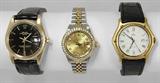 109) Ca. 1978 18K ROLEX Oyster Perpetual Wristwatch; 107) 18K & Stainless Ladies Rolex Watch Diamond Bezel & Dial; l08) 18K EBEL Model 1911 Automatic Wristwatch.