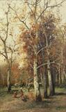 20) Adolf Kaufmann Oil/Board “Autumn at the Argonnes”