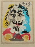 129) Lithograph after Pablo Picasso from Les Portraits Imaginaires