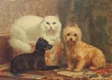 200) John Dolph Oil/Canvas Dog Portrait