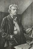 211) Thomas Hart Benton Lithograph Self Portrait