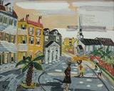 218) Nicholas Takis Gouache Charleston, South Carolina