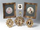 Fine collection of Napoleonic Miniature Artworks: Paintings on porcelain & ivory.