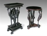 Aesthetic Movement Ebonized Stork Figural Tables.