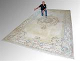 MODERN INDO-CHINESE HAND KNOTTED WOOL PALACE SIZE RUG, 11' x 18'