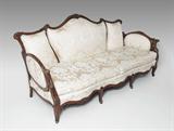 Unusual French Cameo Side Carved Sofa.