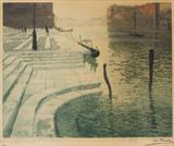 THAULOW, Frits, (Norway, 1847-1946): "Marble Steps, Venice".