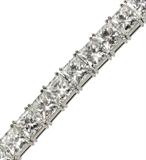 $89,000.00 17.6 CTW Diamond Line Bracelet in Platinum: VVS-VS, G-H Color