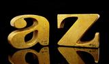 Curtis Jere Signed A-Z Bookends: 4 1/2"h