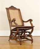 Oak/Wicker Glider/Rocker