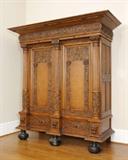 Lot 103: CARVED DUTCH CABINET WITH CONCEALED COMPARTMENT: Utrecht