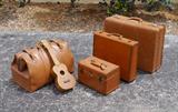 4 Piece Leather Luggage