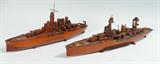 WWII Hand Carved Battle Ships