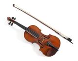 Lot 1098A:  ANTONIO GUADAGNINI VIOLIN WITH SIVORI BOW: Violin labeled Antonio Guadagnini fece Torino anno 1852 and AGT. 2 piece 14'' back, overall 23 1/2''. Sold with a marked Sivori bow and hard case, 4 1/2'' x 30 1/2'' x 9 1/2''. Est. $2000/3000**
CONDITION: Minor chips and rubs to top edges, especially at corners. We are not violin experts and other condition issues may be discovered.