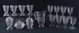 Lot 1301:  16 PIECE EAPG MINERVA: 8 Goblets, 1 Pitcher, 1 Covered Butter, 4 Creamers, 2 Sugars