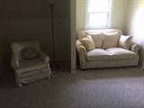 Love seat and chair. Both in nice condition. Super comfortable couch.
