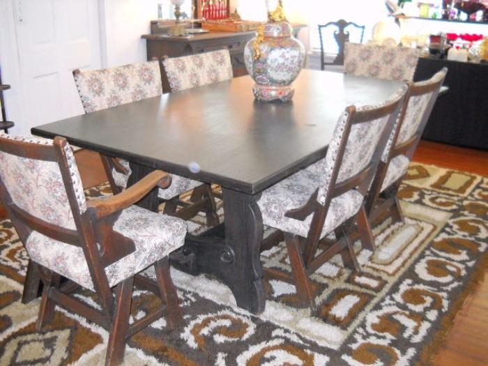 DINING TABLE AND 6 CHAIRS