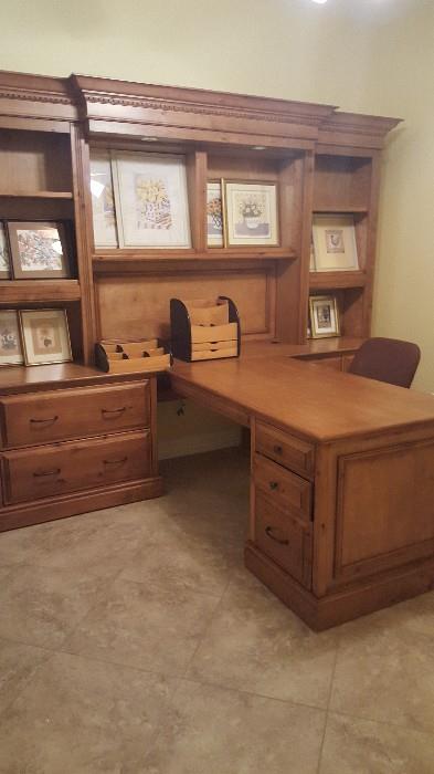 Executive desk/bookcases, custom made by Stone Creek