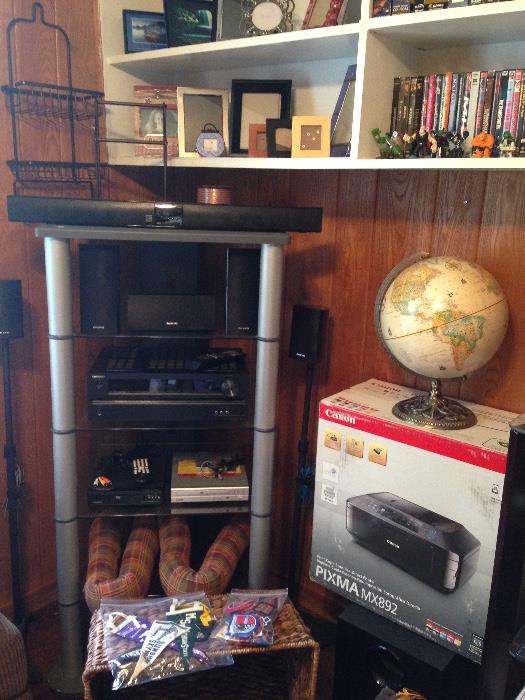 Onyko surround sound system and printer by Canon, Cd's, Dvd's and more!