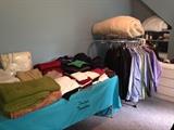 Linens and nice selection of Womens and Mens clothing