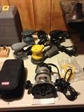 Ryobi laser level and numerous Power sanders.