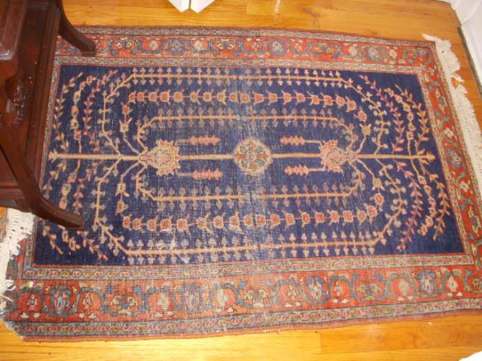 Oriental rug, with wear