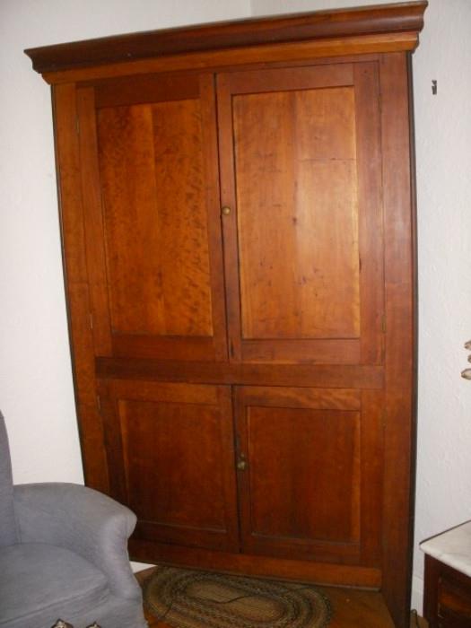Lovely 19th Century Solid Cherry Corner cupboard