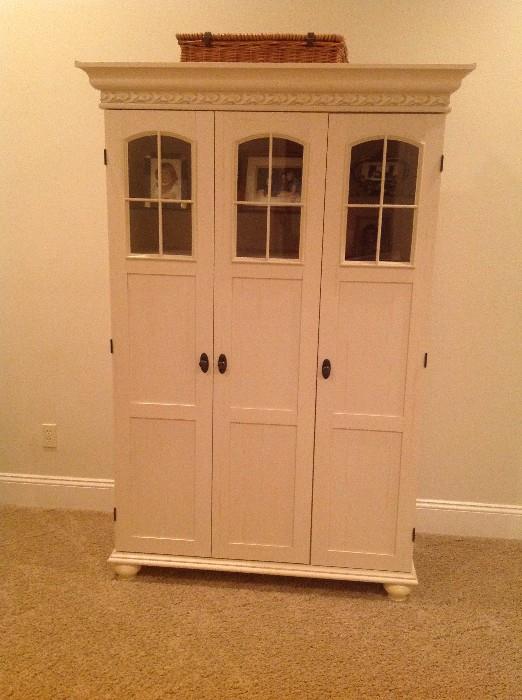 White Painted Desk Cabinet