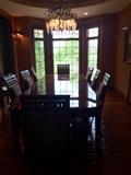 Gorgeous Henredon Dining Room table and 8 chairs also for sale. Table is shown here with the 2 additional leaves in. In fantastic condition. Table was orginally $25,000, owners paid $14,000. We're selling it for $6895. No tax! Home is located in Champaign. Please contact Whitney at 2176496288 with any questions and interest. 