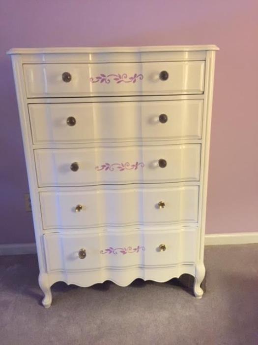 Stenciled French Provincial chest