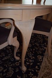 Bernhardt Dining Room Table with two extensions and eight chairs. (Atrium Court with Inlay)