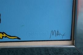 Limited Edition Numbered Peter Max Serigraph on Paper. 16/50