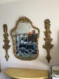 Oh so fancy mirror, and (sold separately) wall decor
