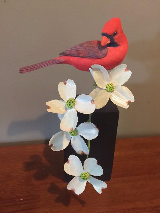 hand-carved cardinal and many others!