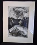 Marion Epstein (American 20th C.) "Perchance to Dream" etching, signed, titled, and inscribed A.P. in pencil, matted and framed 