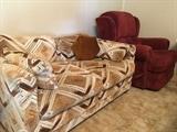 Love Seat and LazyBoy Recliners
