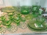 Green Depression Glass