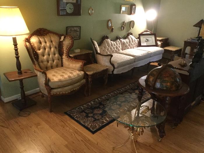 French Provincial sofa and chair