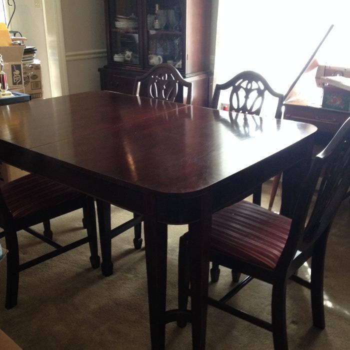 Antique Cherry Dining Table and 6 Chairs